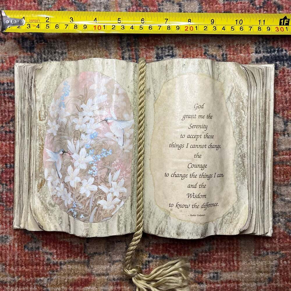 Vintage Judith Bond Books of Love Serenity Prayer Decorative Decoupage Book Scul
